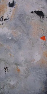 fuga 7, 50x100, Öl, Sand auf Leinwand